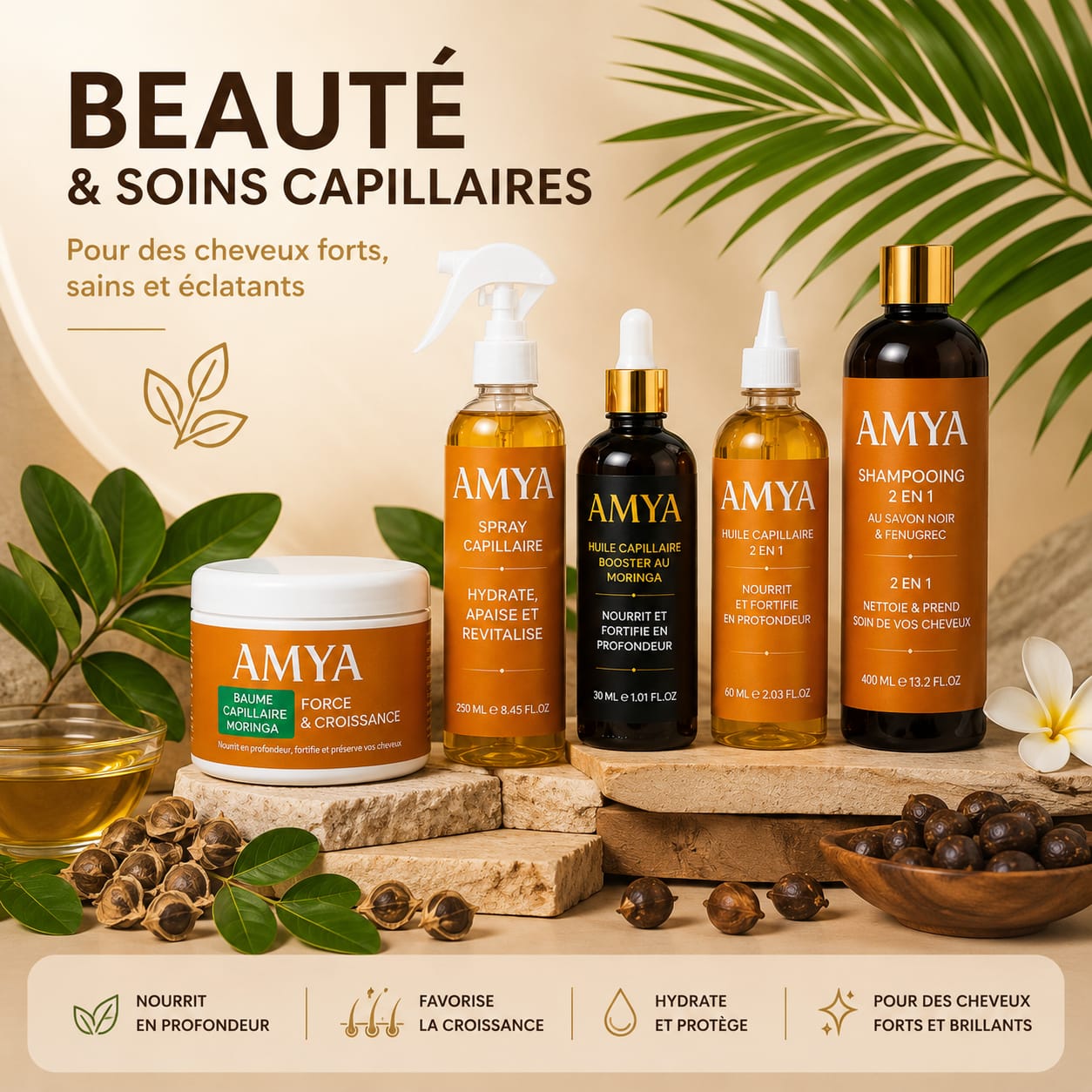Baume capillaire AMYA au Chébé – 250 ml